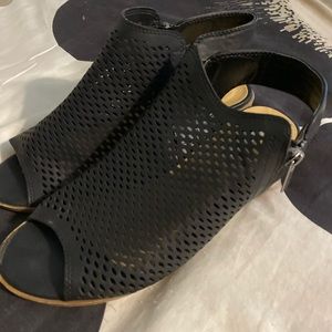 Soda Mesh Peep-Toe Booties